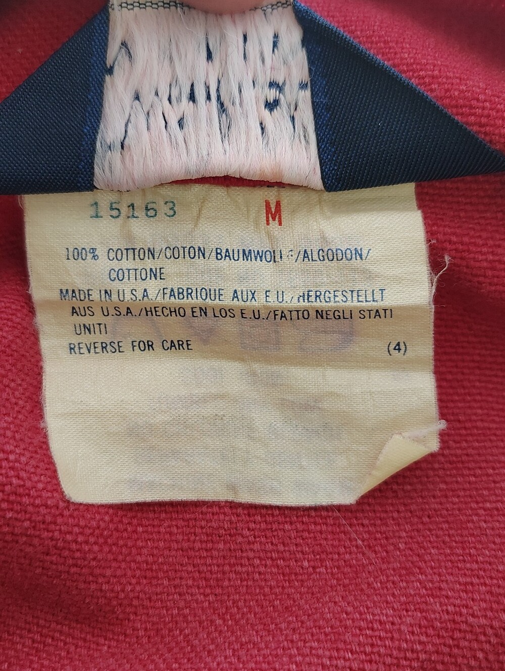 Vintage Woolrich Blanket Lined Women’s Chore Coat Barn Jacket - Red Size M - Picture 7 of 7